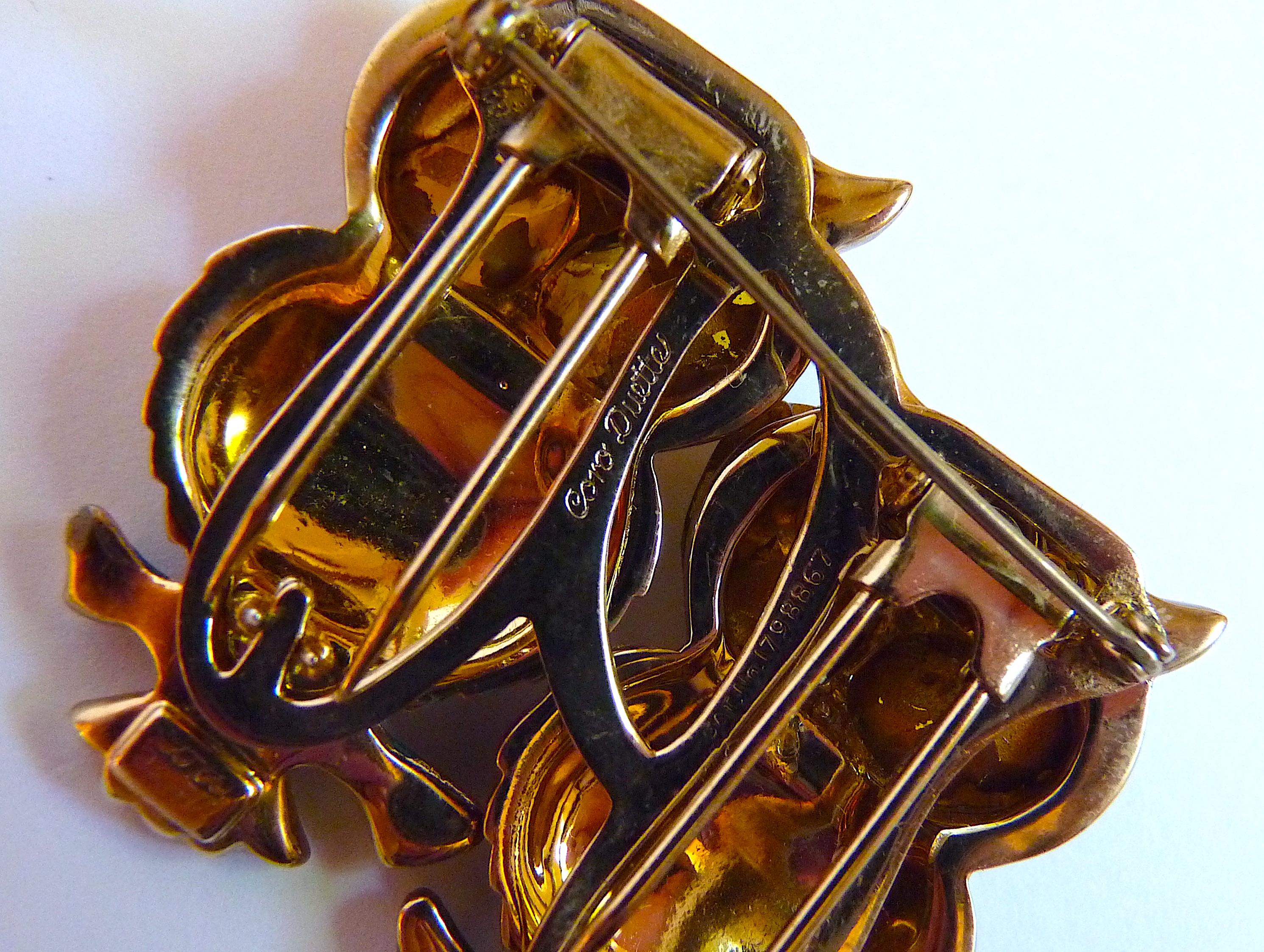 Broche chouette Coro Craft des années 1940, Vtg US Jewelry en vente 5
