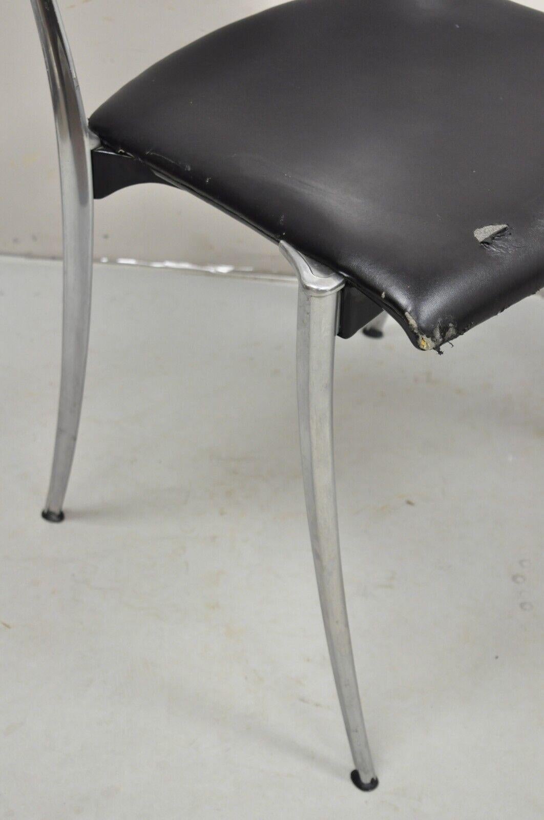 Coro Luigi Origlia Italian Modern Sculpted Aluminum Dining Chairs - Set of 6 For Sale 1