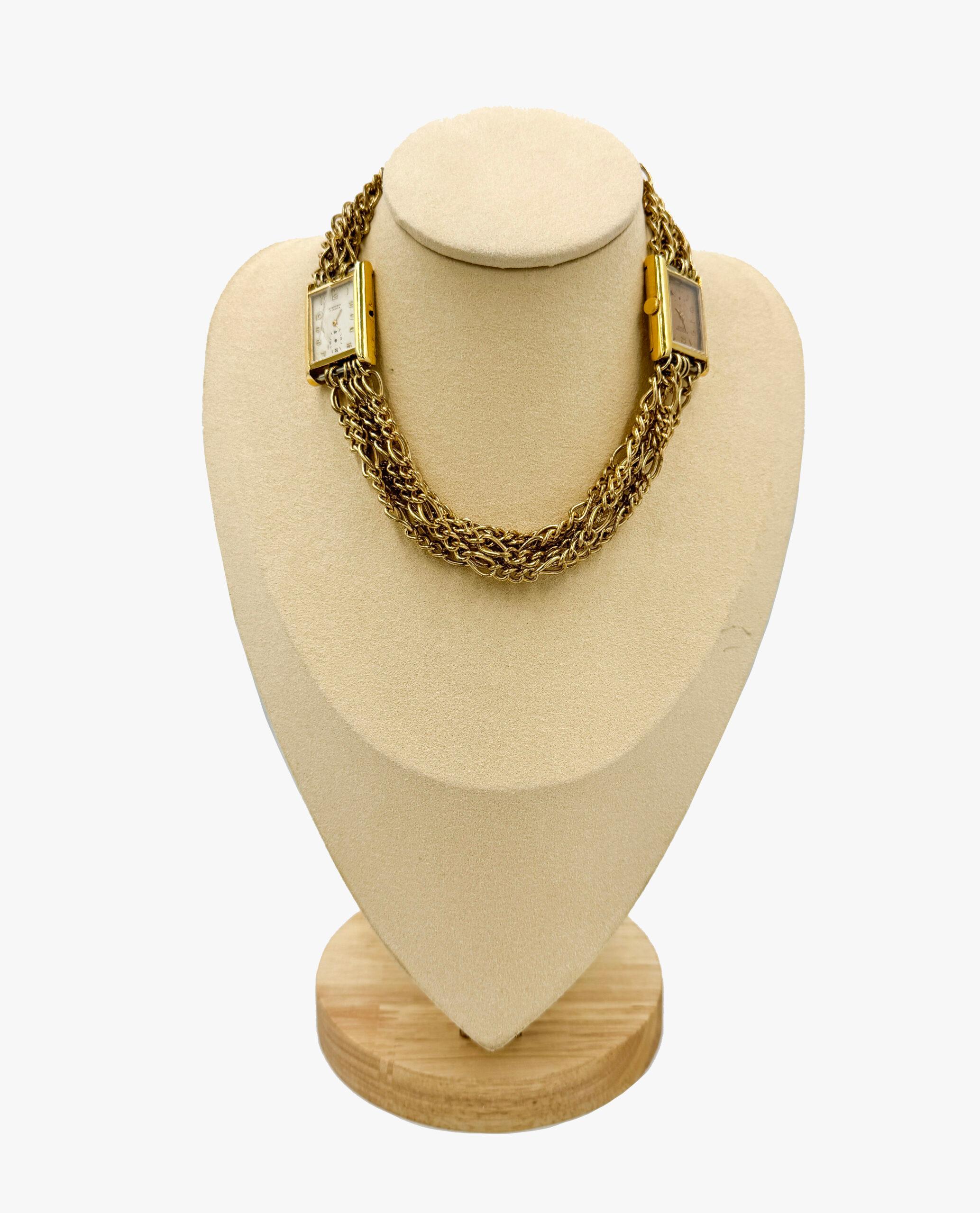 Coro Maximal Art multistrand Watch Choker Necklace 3