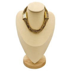Vintage Coro Maximal Art multistrand Watch Choker Necklace