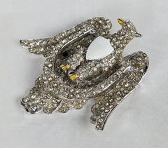 Coro Patriotic Eagle Door Knocker Brooch