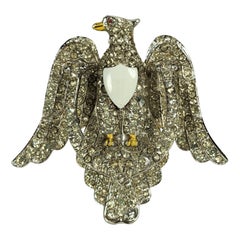 Spilla battente con aquila patriottica di Coro