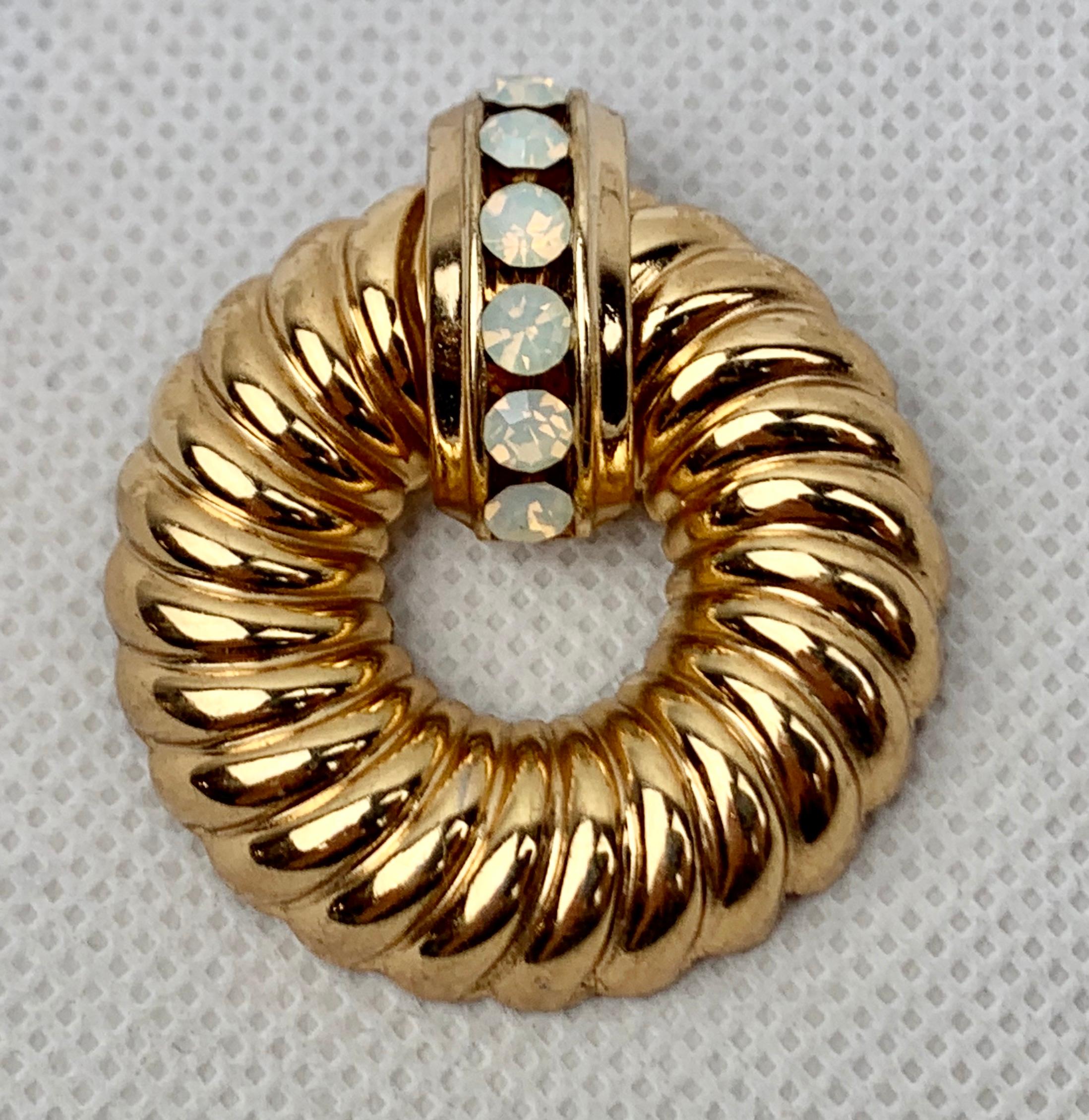 Shrimp Style Gold Filled Brooch by CORO, circa 1940s 1