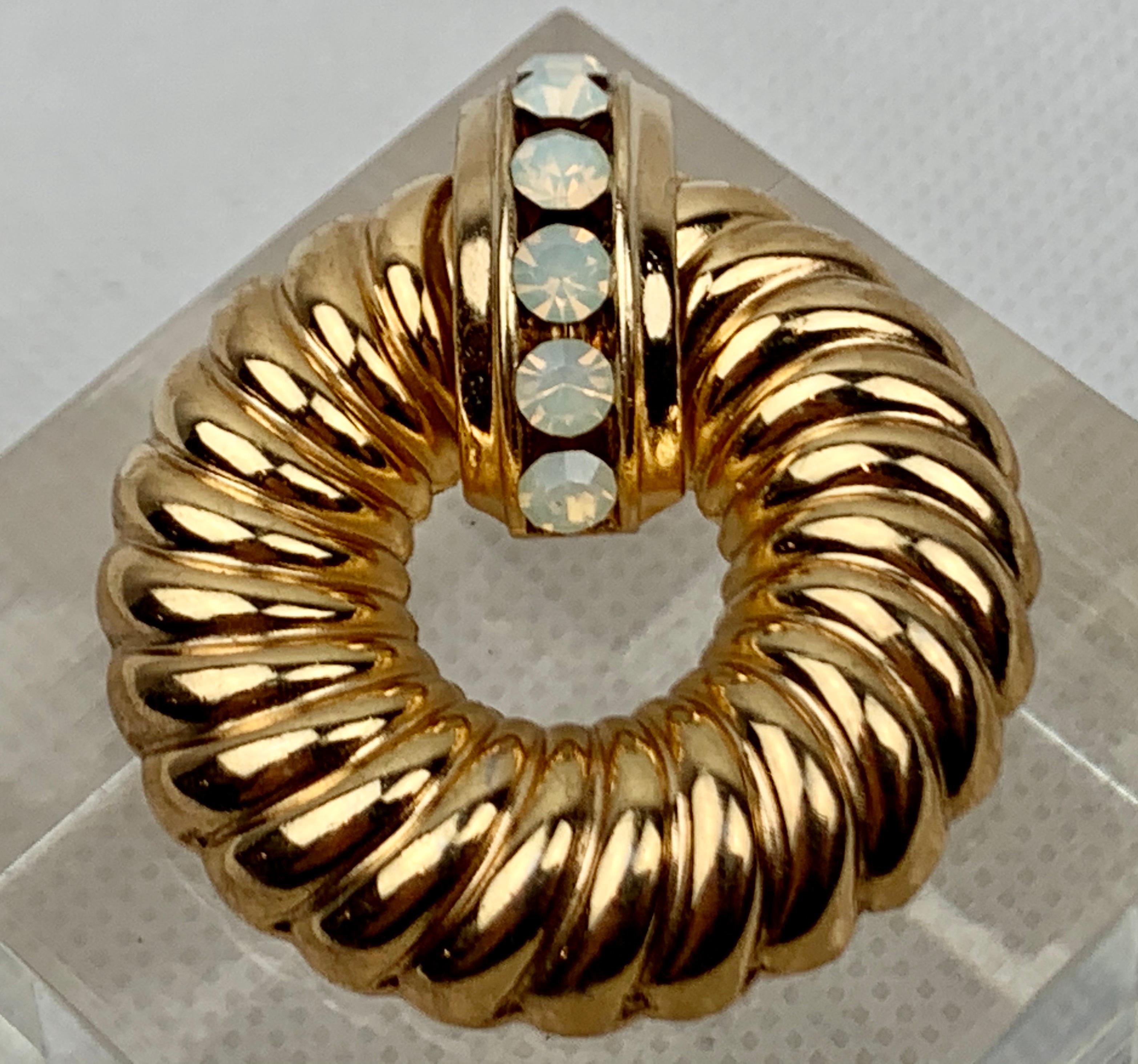 Shrimp Style Gold Filled Brooch by CORO, circa 1940s 4