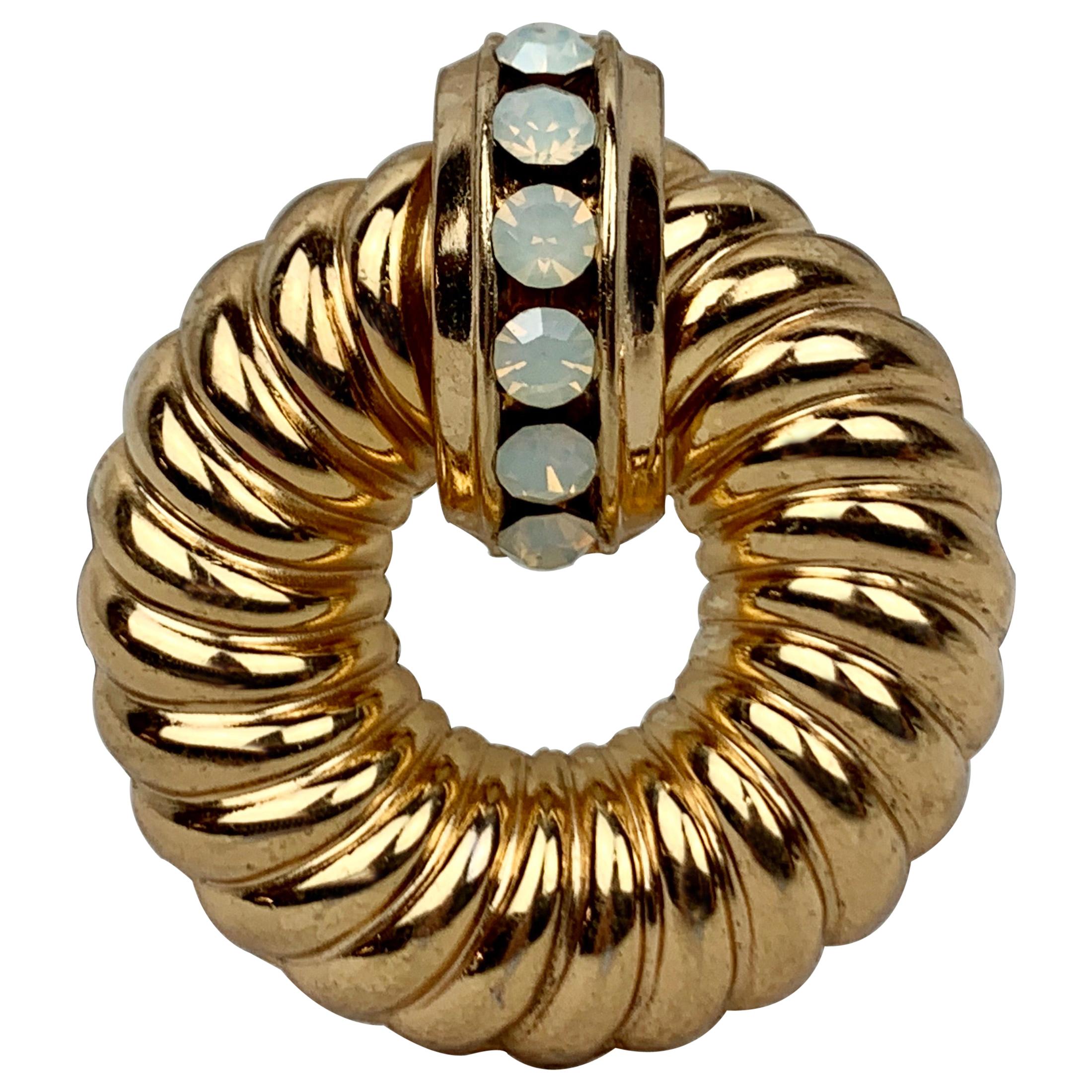 Shrimp Style Gold Filled Brooch by CORO, circa 1940s