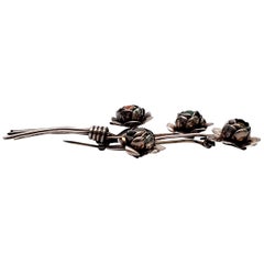 Coro Sterling Silver Flower Pin/Brooch