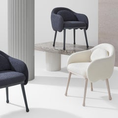 Corolla 270 White Armchair by Cristina Celestino