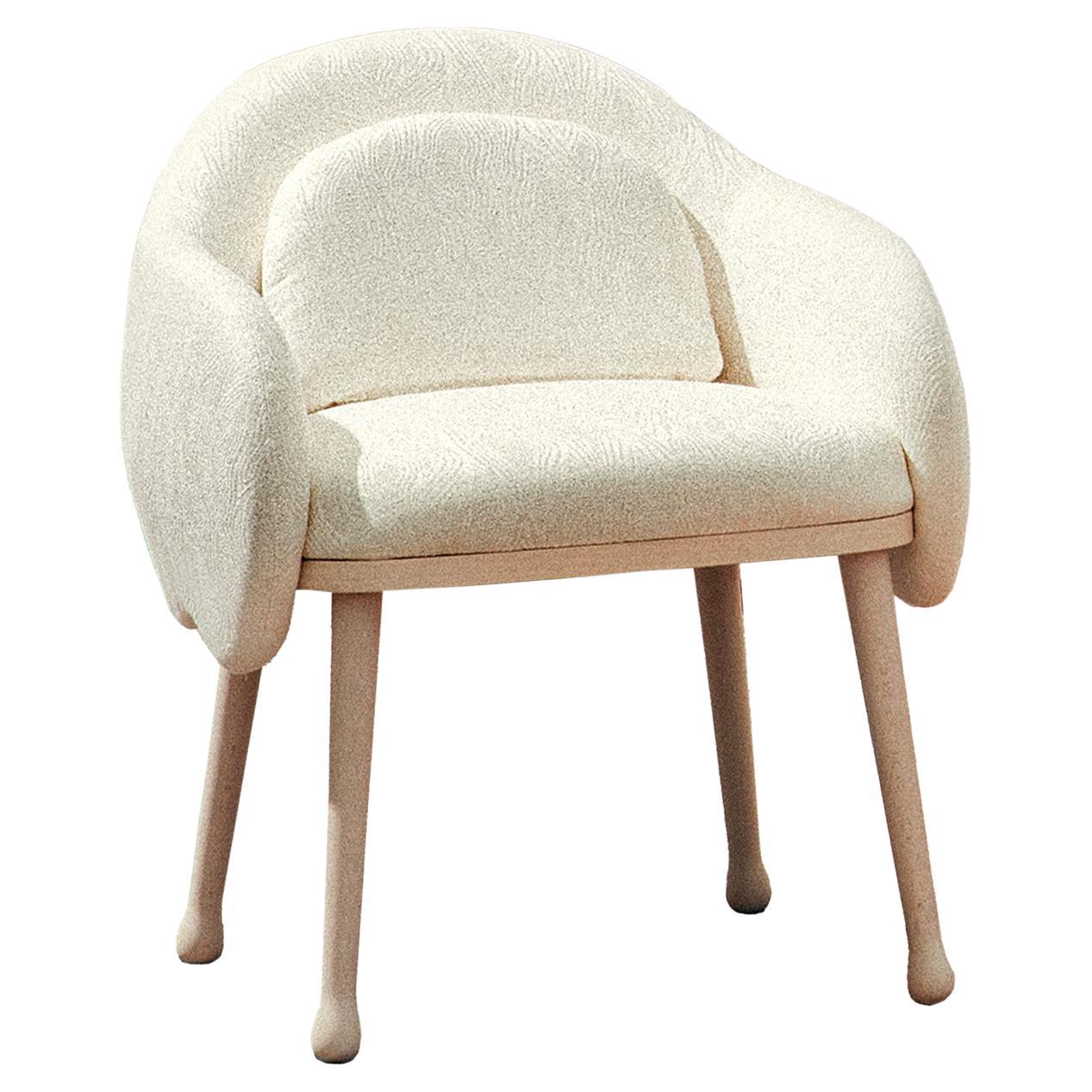 Corolla 270 White Armchair by Cristina Celestino For Sale