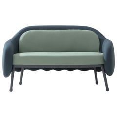 Corolla 273 Green and Blue Sofa by Cristina Celestino