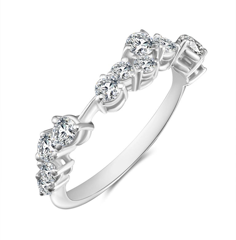 Modern Cluster Diamond Ring With White Diamonds Alternative