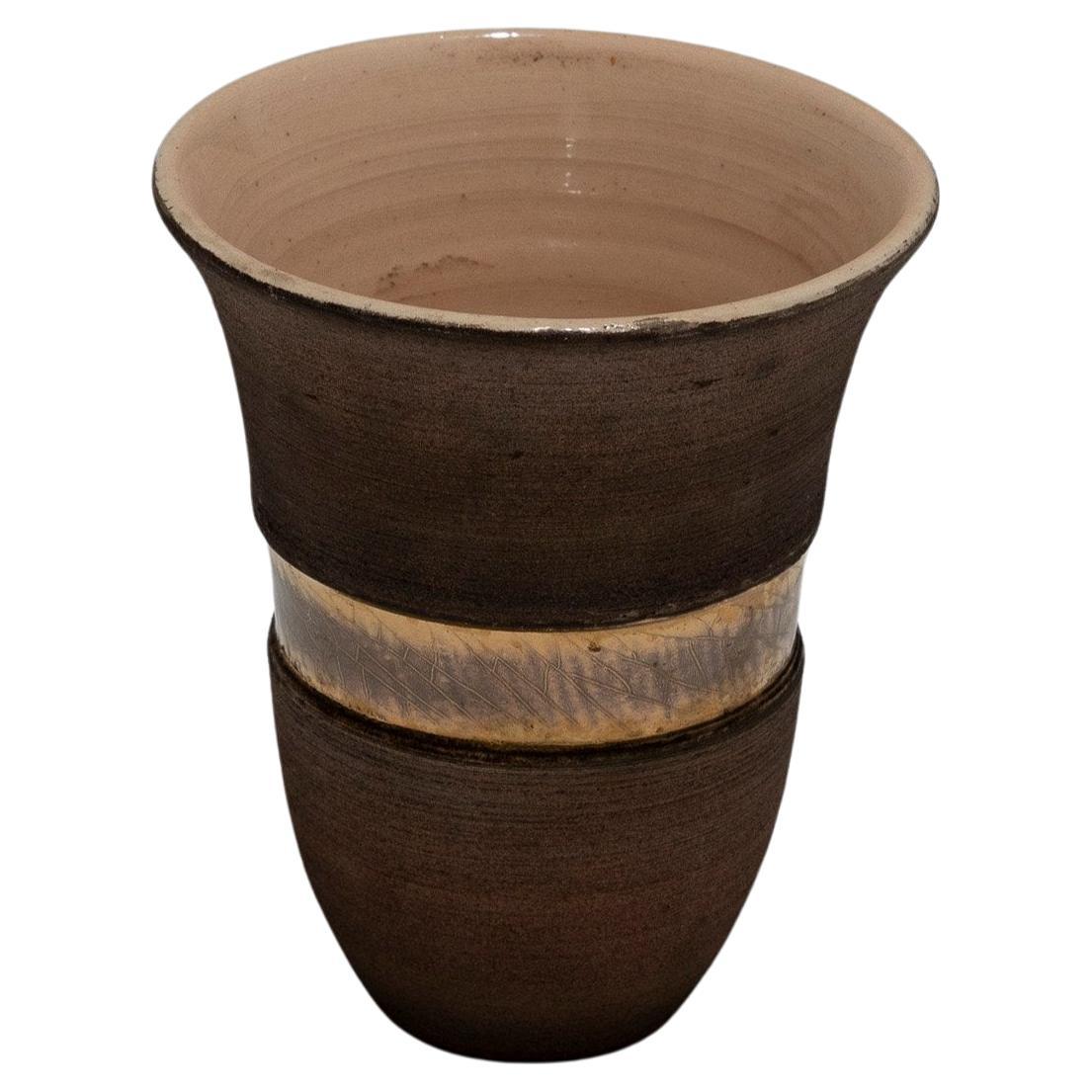 Vase en faïence Corolle, années 1940