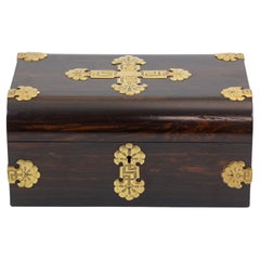 Coromandel Brass Bound Jewellery Box Edwards & Jones