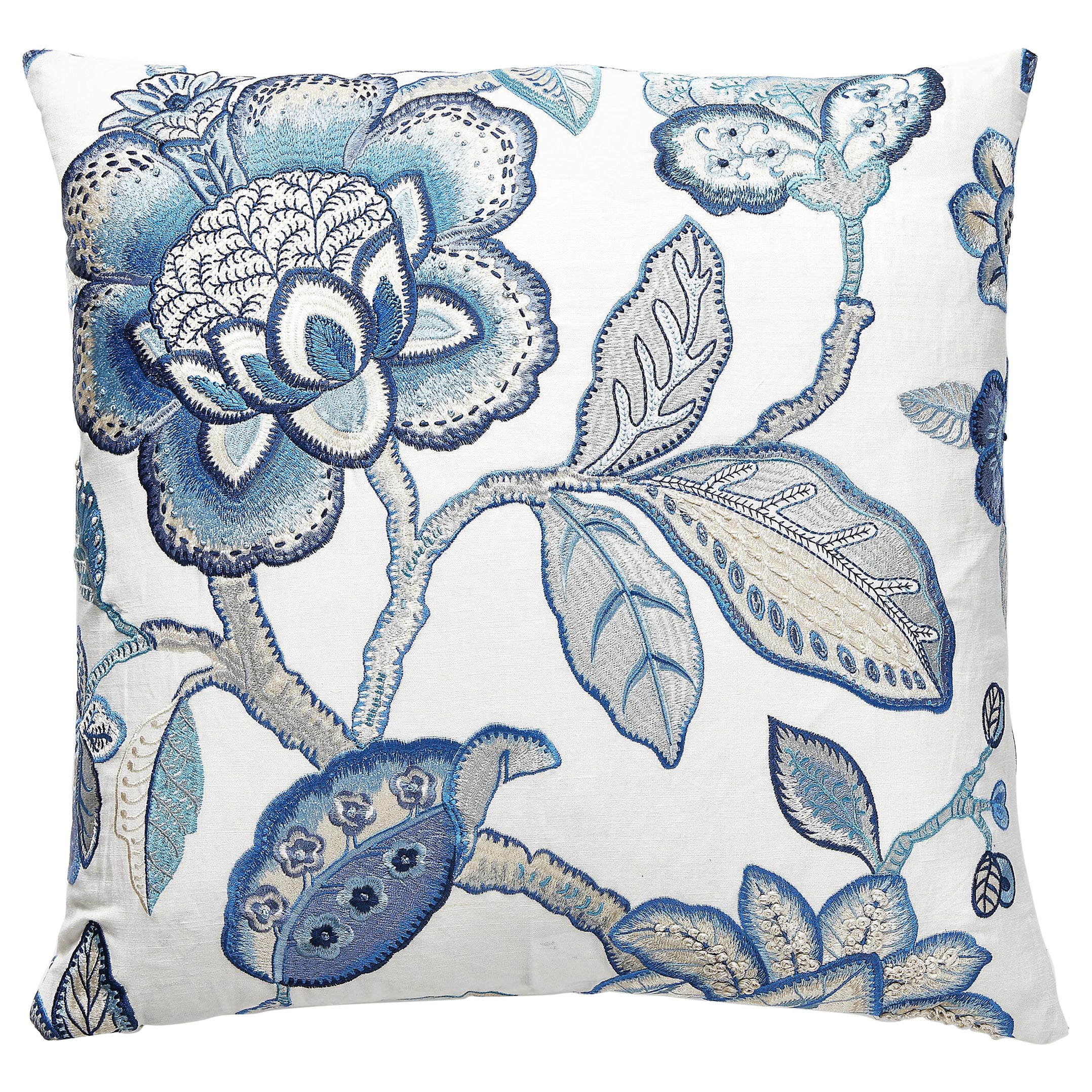Oreiller en broderie Coromandel