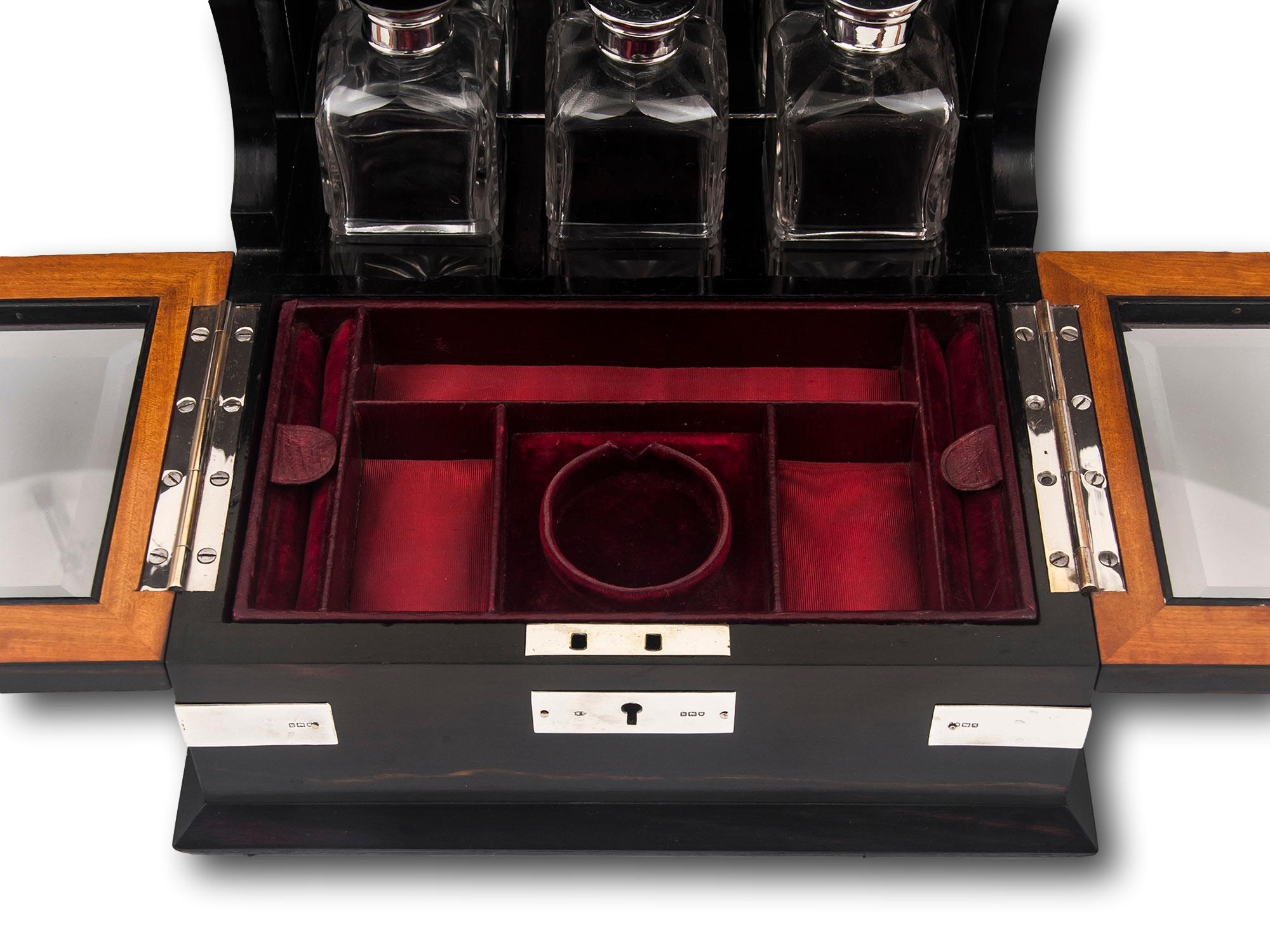 20th Century Coromandel Jewellery Box with Perfume Bottles For Sale