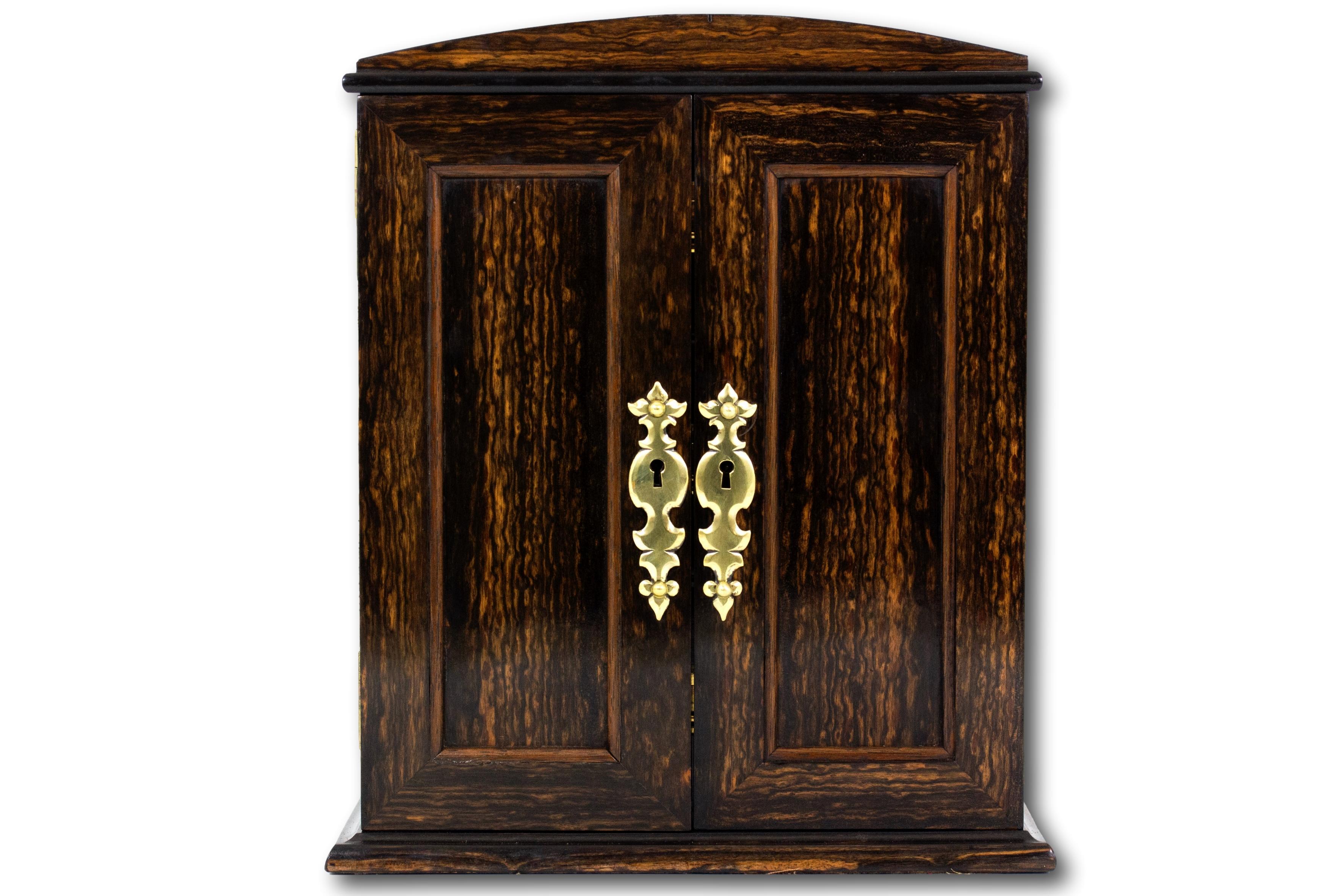 Veneer Coromandel Jewellery Cabinet Betjemann & Sons (attributed) For Sale