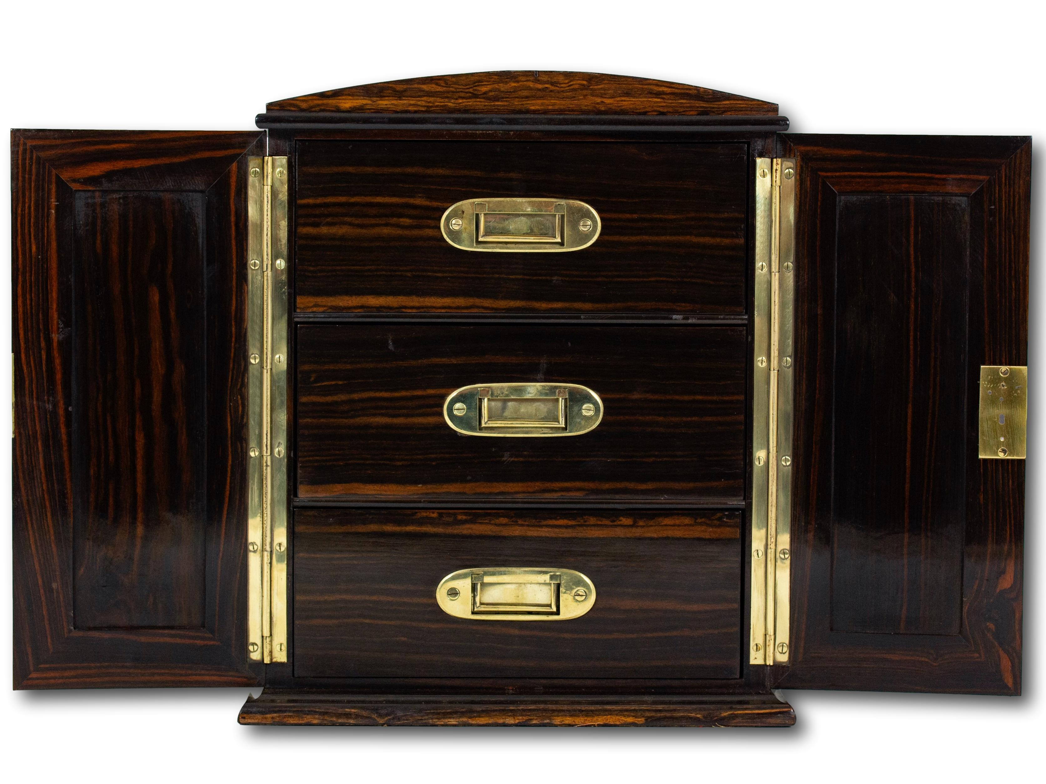 Coromandel Jewellery Cabinet Betjemann & Sons (attributed) For Sale 1