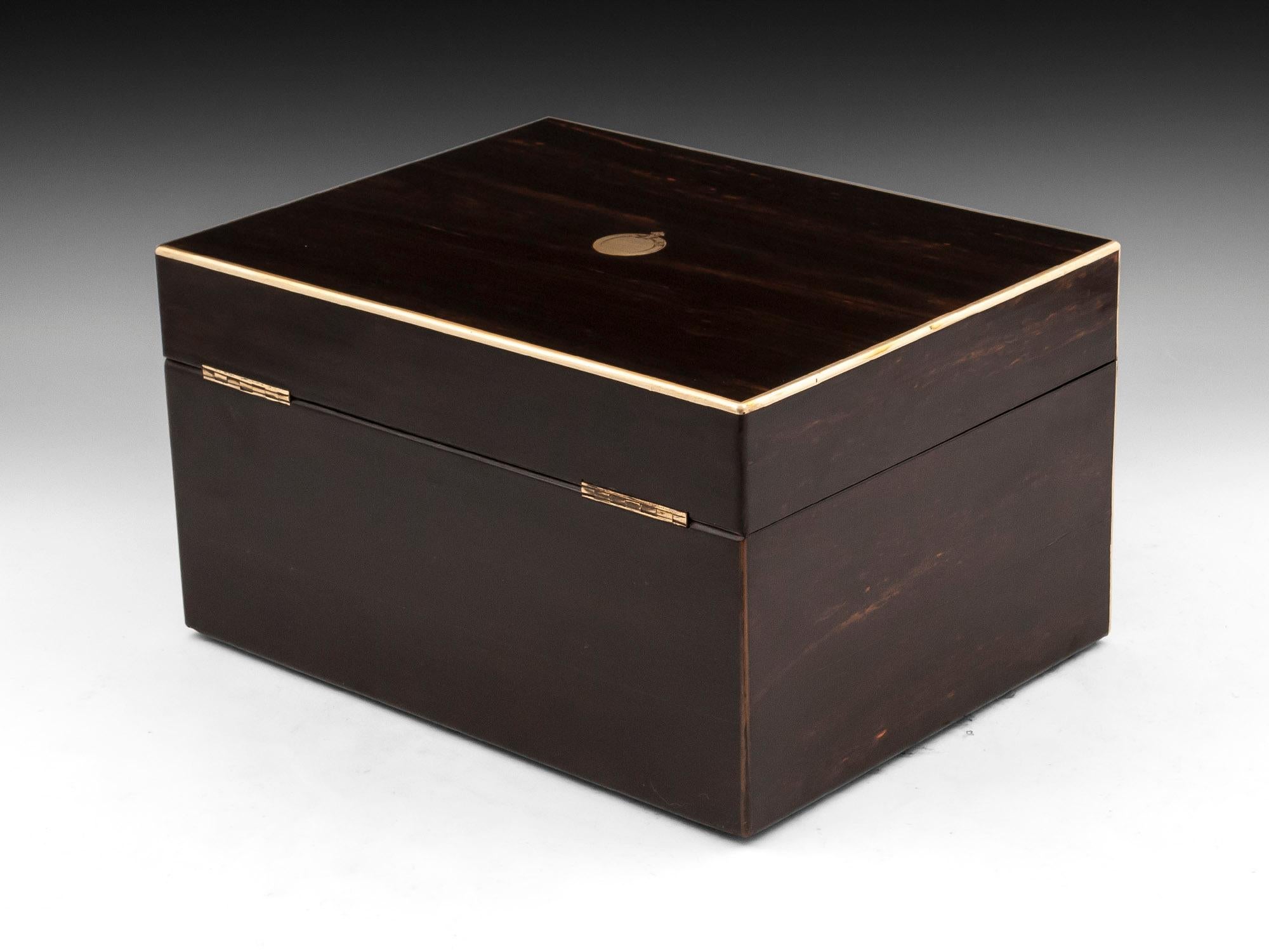 Coromandel Jewelry Box by Fisher, 19th Century In Good Condition For Sale In Northampton, United Kingdom