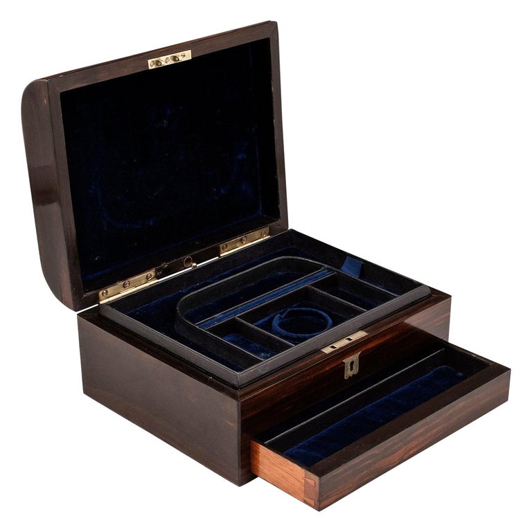 Coromandel Jewelry Box Velvet Lined 19th Century at 1stdibs