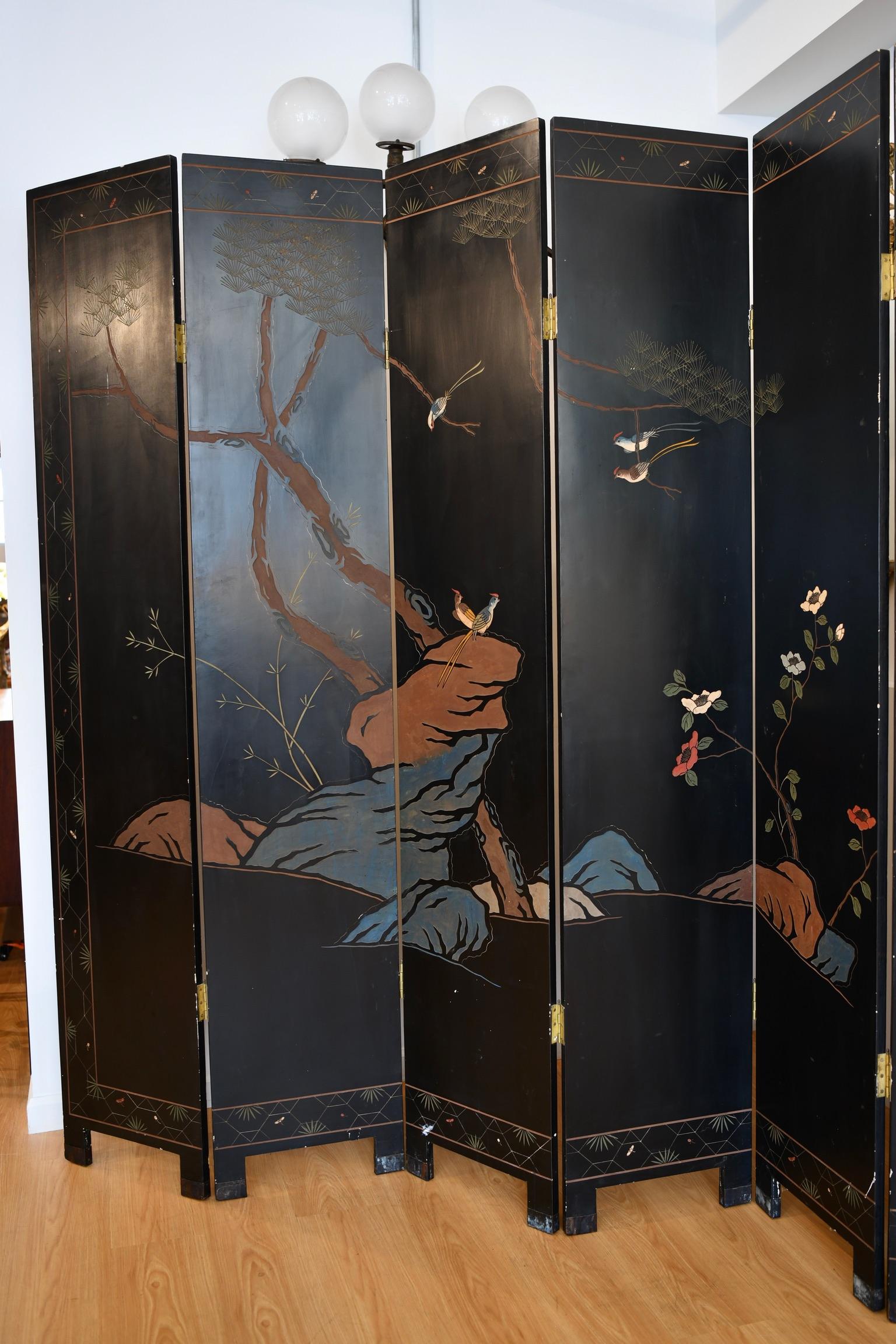 Coromandel Lacquered and Gold Leaf Screen 5