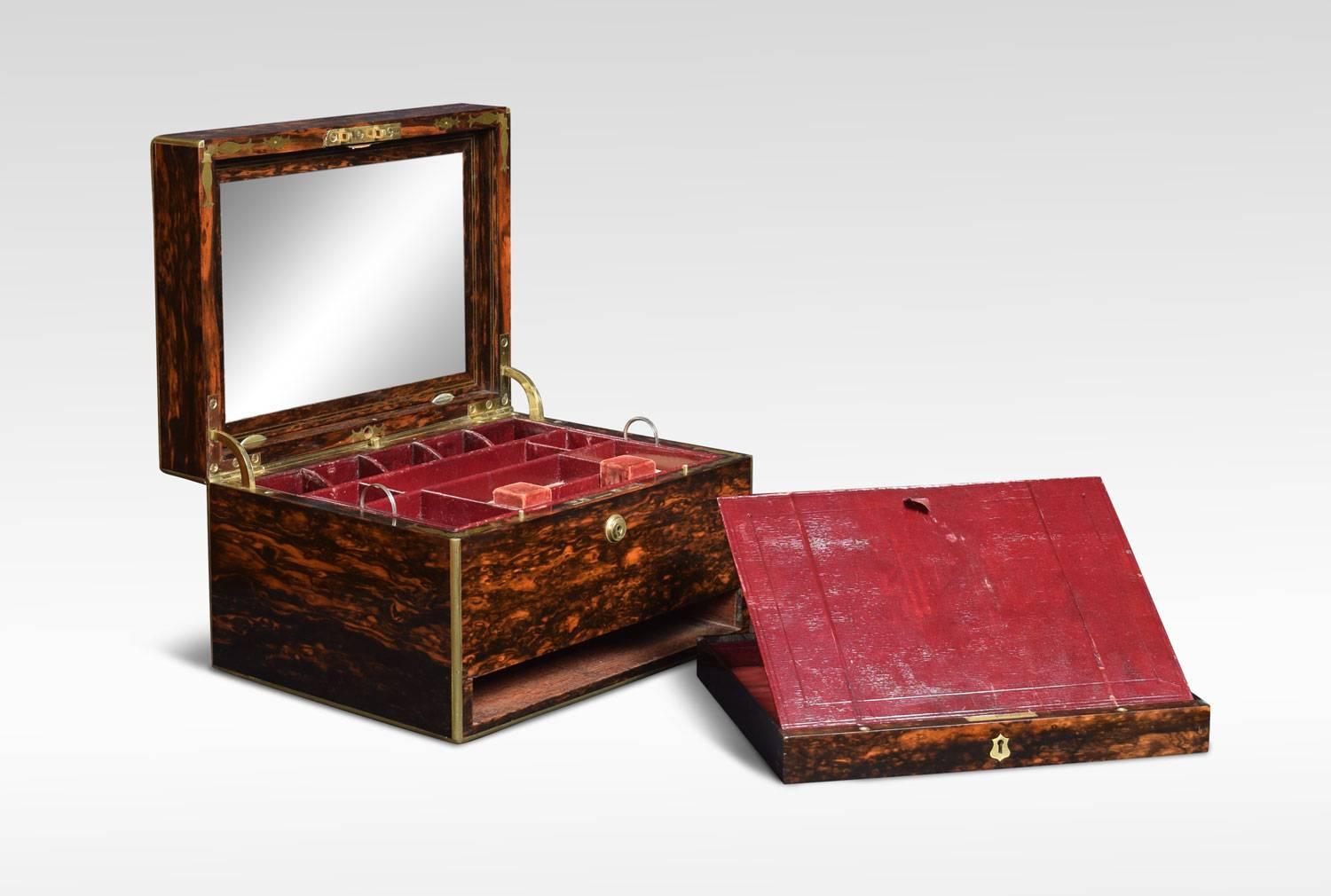 British Coromandel Ladies Travelling Dressing Table Box by Halstaff & Hannaford