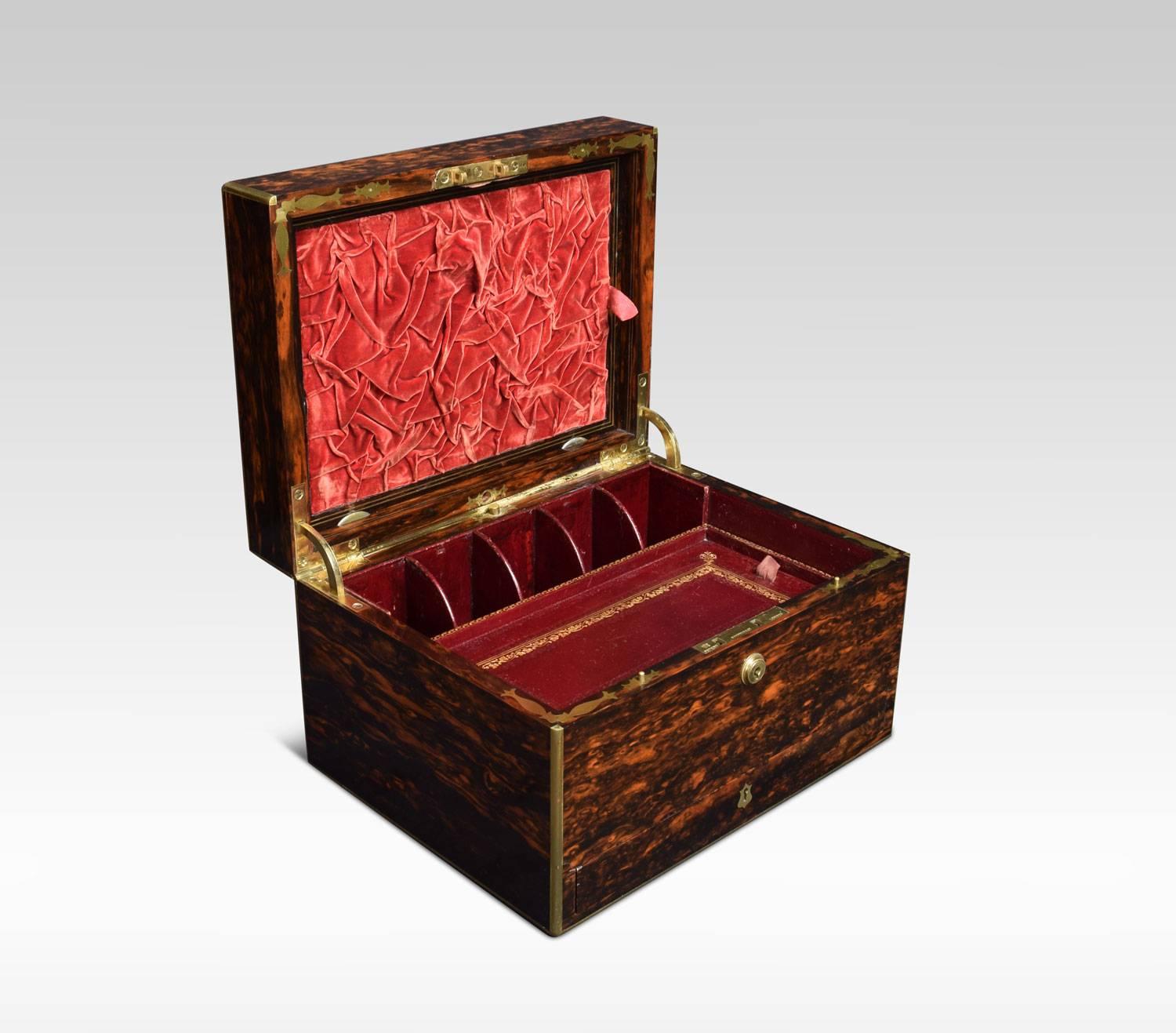 19th Century Coromandel Ladies Travelling Dressing Table Box by Halstaff & Hannaford