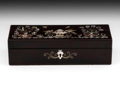 Coromandel Mother-of-Pearl Abalone Brass Velvet Glove Box