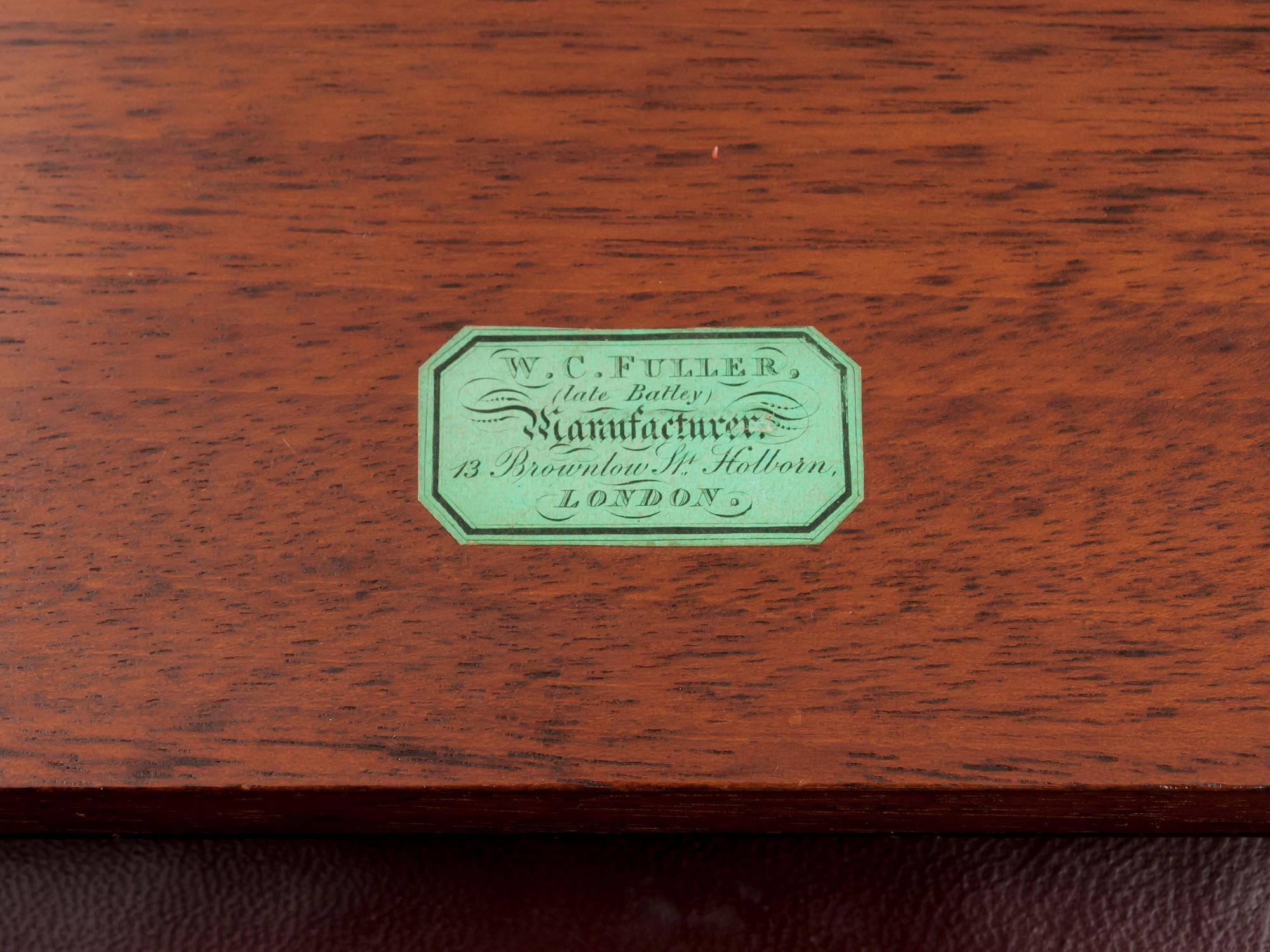 Coromandel Mother-of-Pearl Writing Box by W. C. Fuller, 19th Century For Sale 6