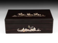 Coromandel Mother-of-Pearl Writing Box by W. C. Fuller, 19th Century