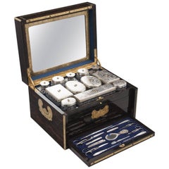 Coromandel Sterling Silver Vanity Box by James Vickery 19th Century