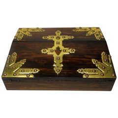 Coromandel Writing Slope Box Casket Poss Irish Austins Dublin Mid-19th Century