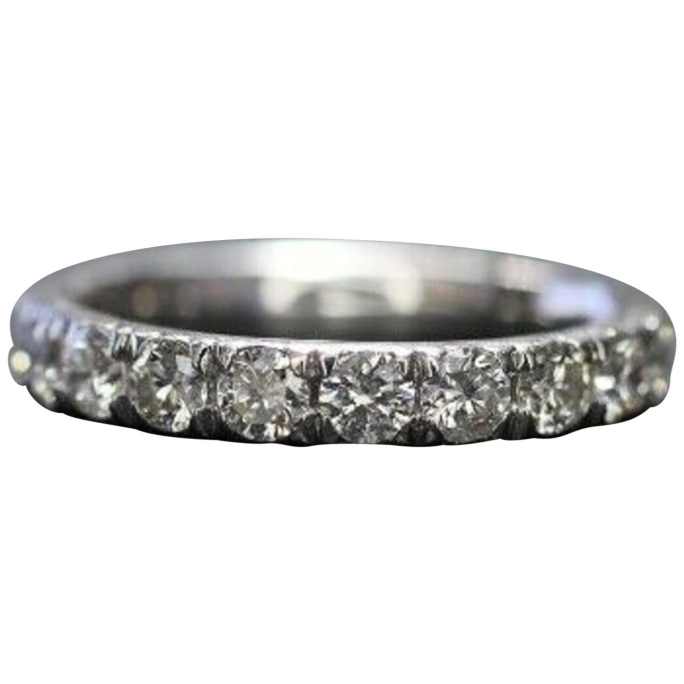 Corona 18 Karat White Gold Diamond Eternity Ring 1.50 Carat