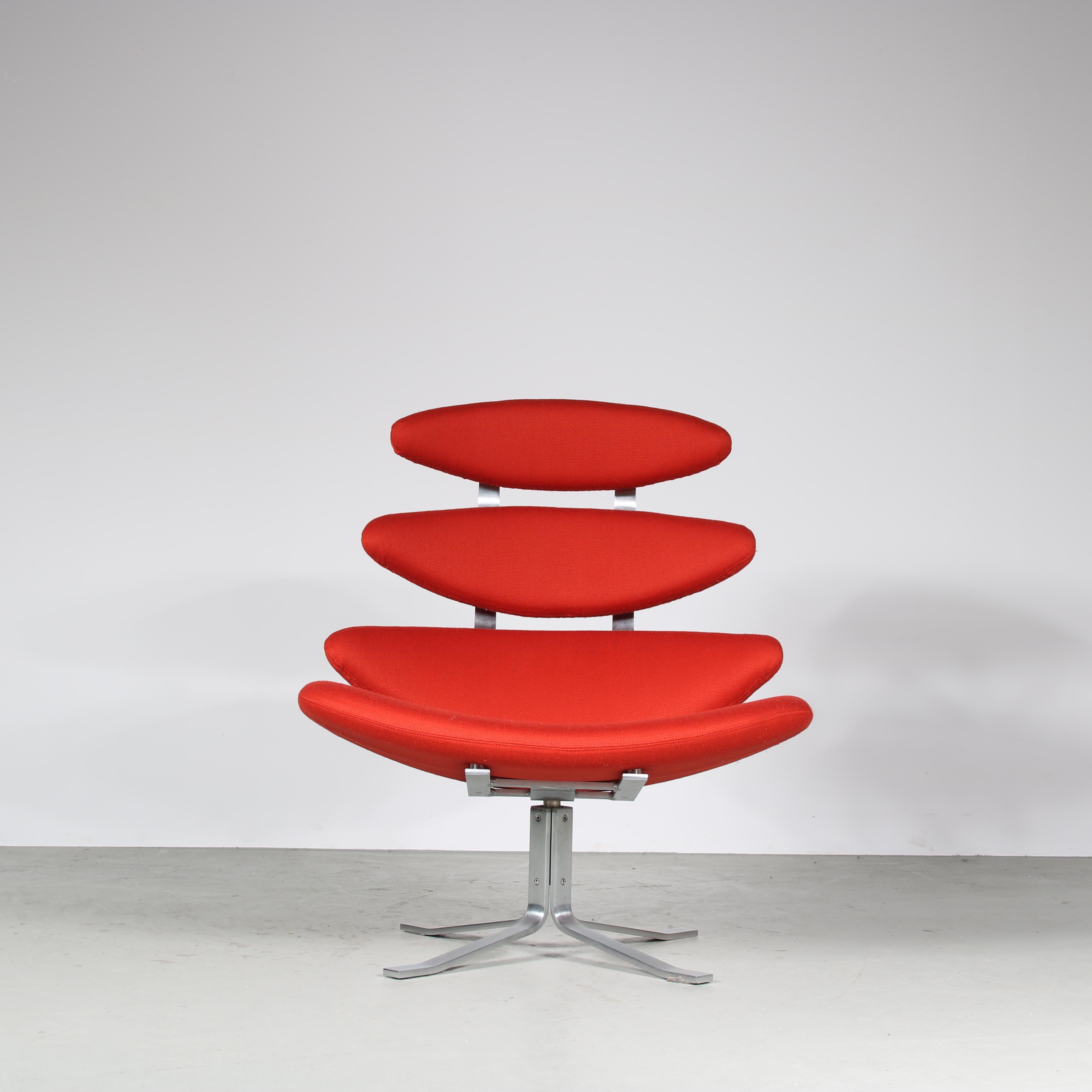 Metal “Corona” Chair by Poul Volther for Erik Jørgensen Møbelfabrik, Denmark 1960 For Sale