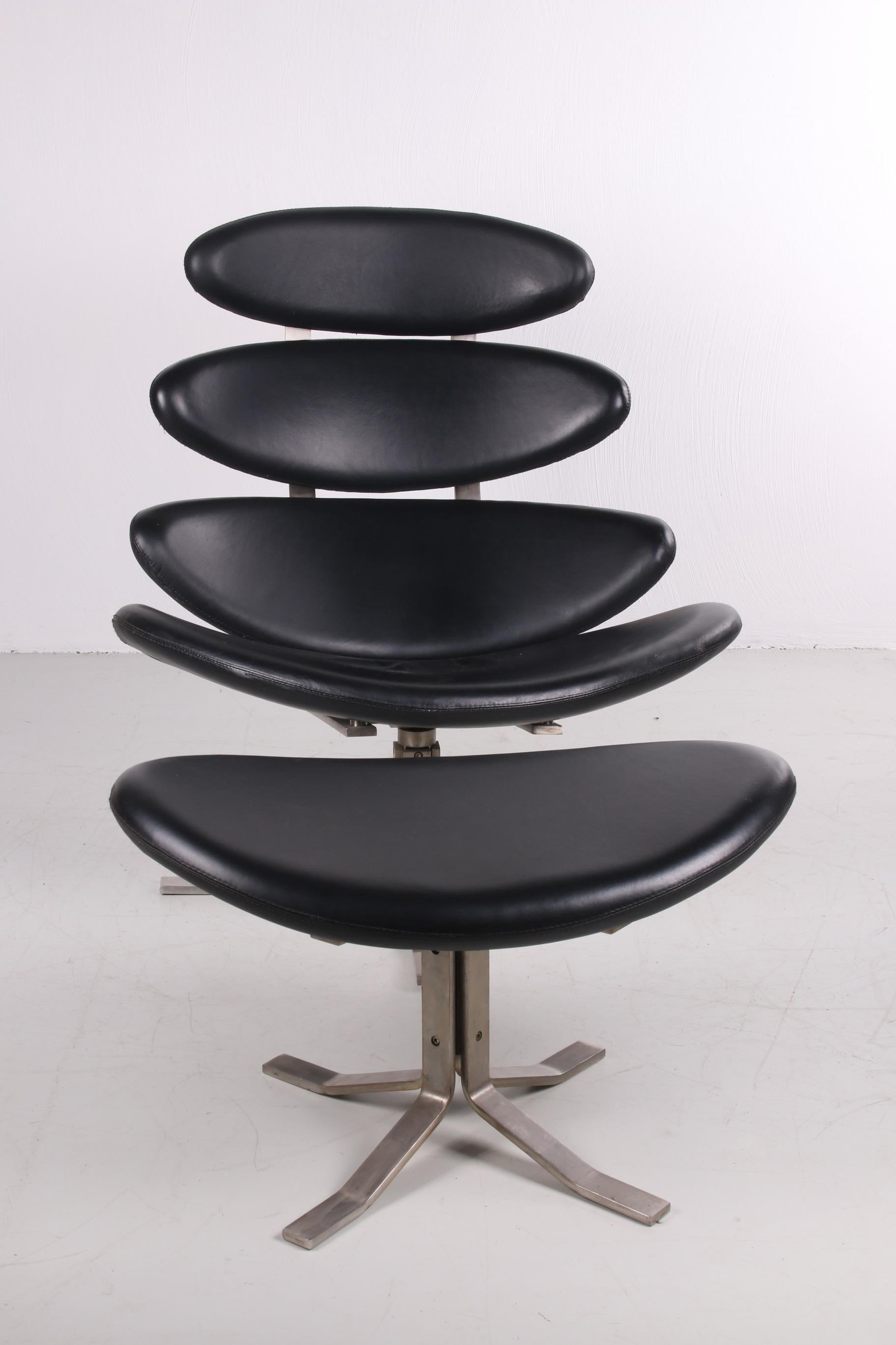 Danish Corona Chair with Hocker Design from Poul Volther for Erik Jorgensen