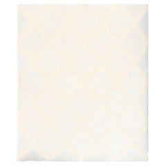 "Corona" Contemporary Dhurrie Floral Cream Carpet by Doris Leslie Blau