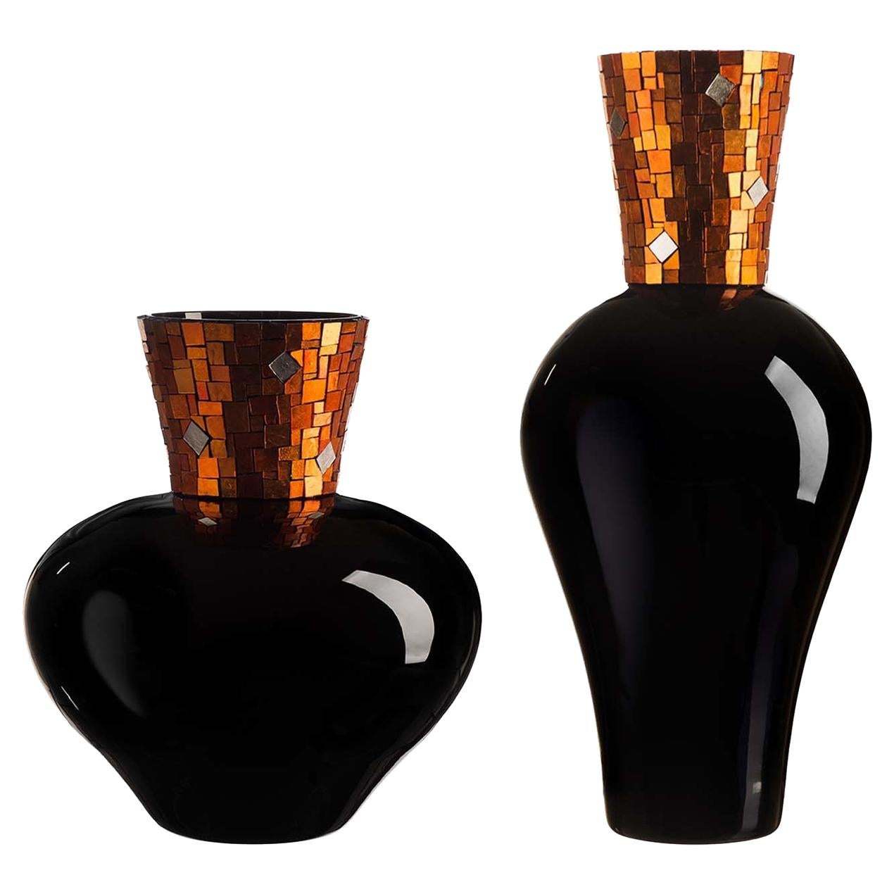 Corona Diadema Vases Orange Gold