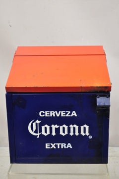 Corona Extra Cerveza Beer Steel Metal Beverage Cooler Vintage Style