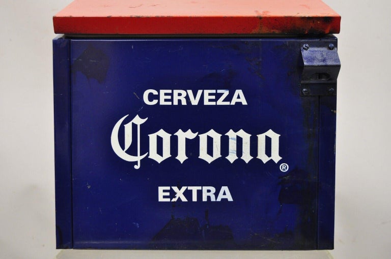 Corona Extra Cerveza Beer Steel Metal Beverage Cooler Vintage Style For  Sale at 1stDibs | corona beer cooler metal, cooler corona, metal cooler box  corona