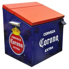 Corona Extra Cerveza Beer Steel Metal Beverage Cooler Vintage Style