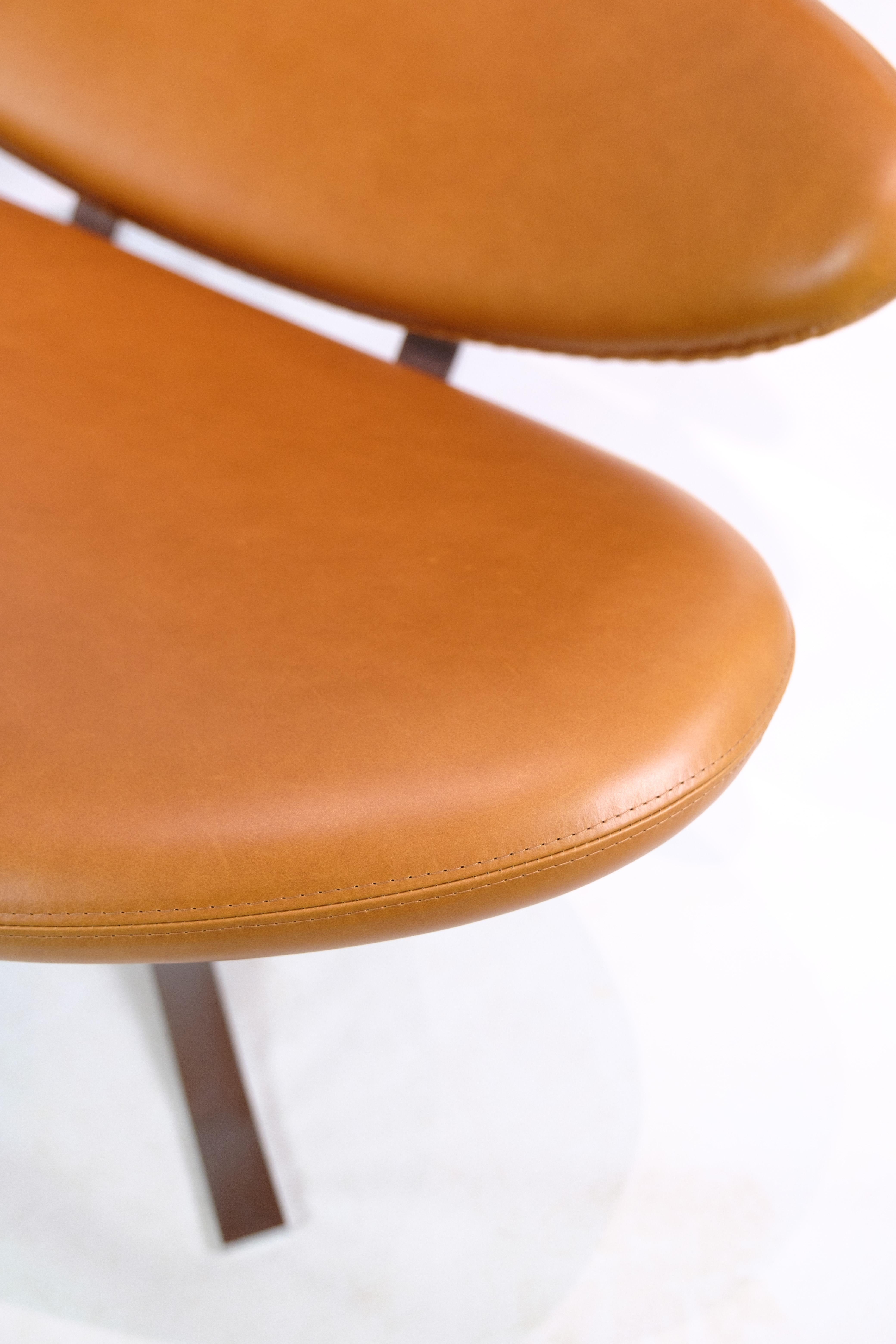 Danois Chaise longue Corona Modèle EJ5 En cuir Elegance Noyer Par Poul M. Volther en vente