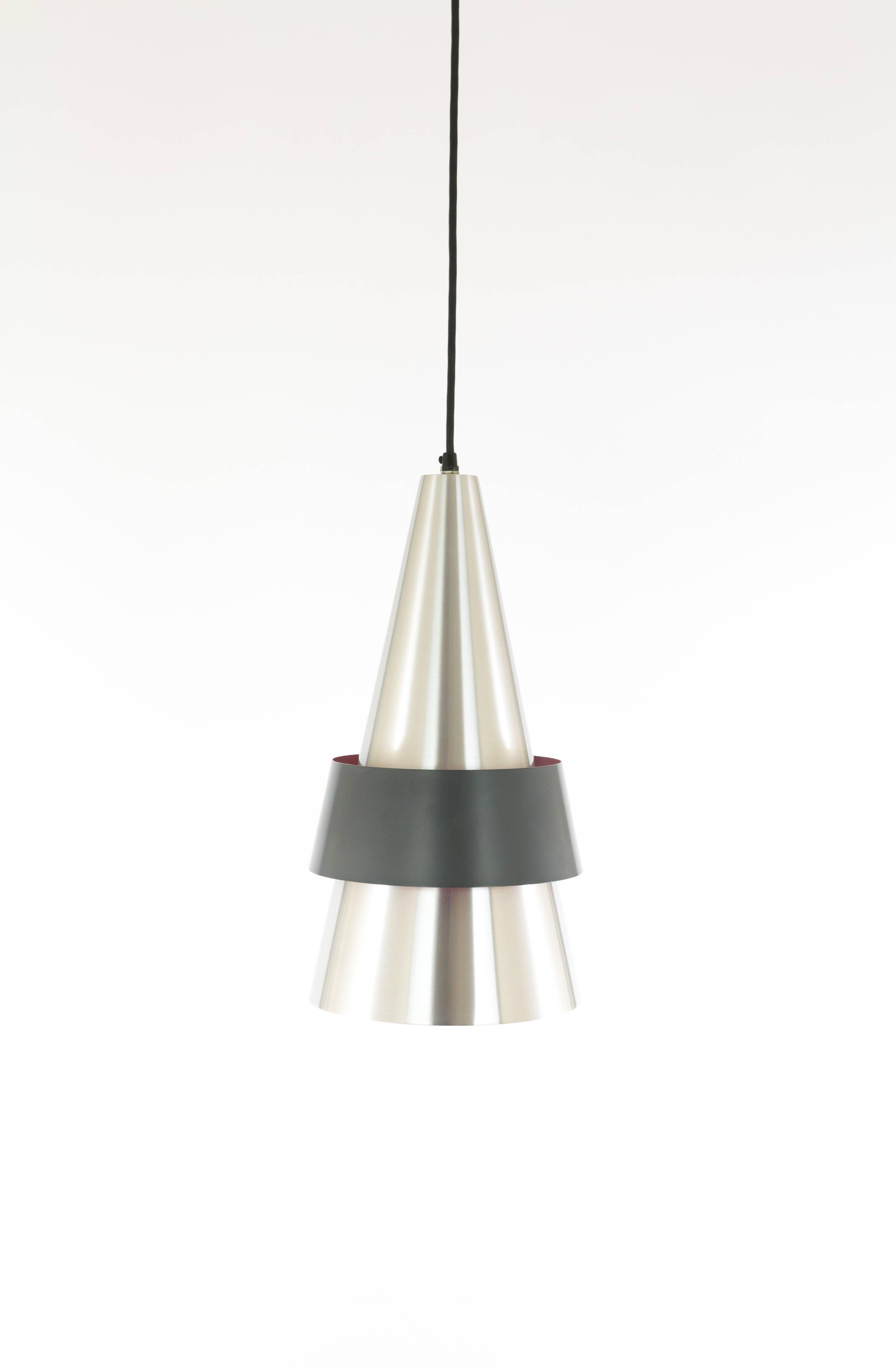 Mid-Century Modern Corona Pendant in Aluminium by Jo Hammerborg for Fog & Mørup, 1960s For Sale