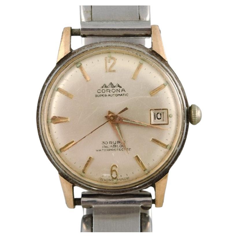 Corona Wristwatch with Manual Winding, Mid-20th Century