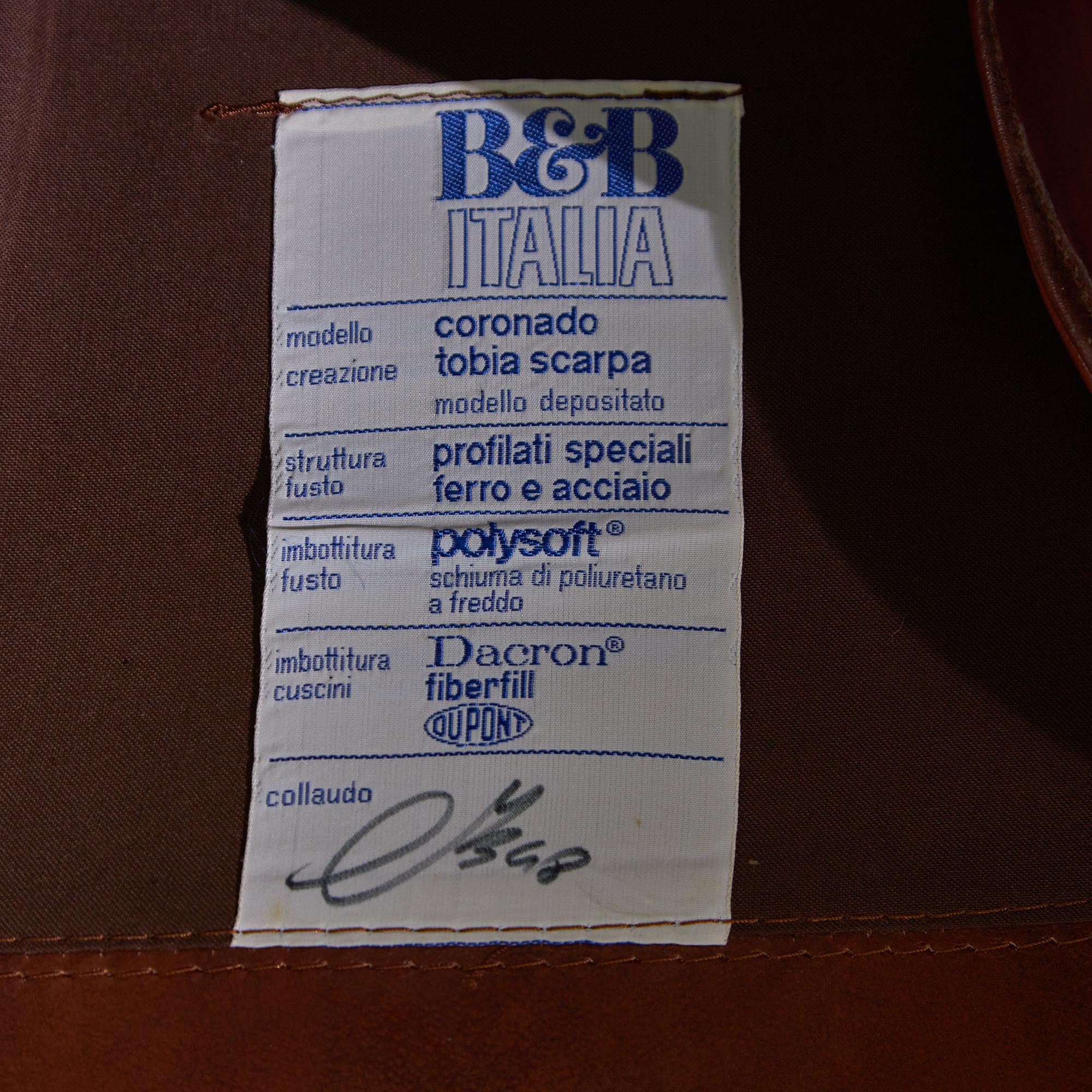 Mid-20th Century Coronado Armchair by Afra & Tobia Scarpa for B&B Italia, 1960s For Sale