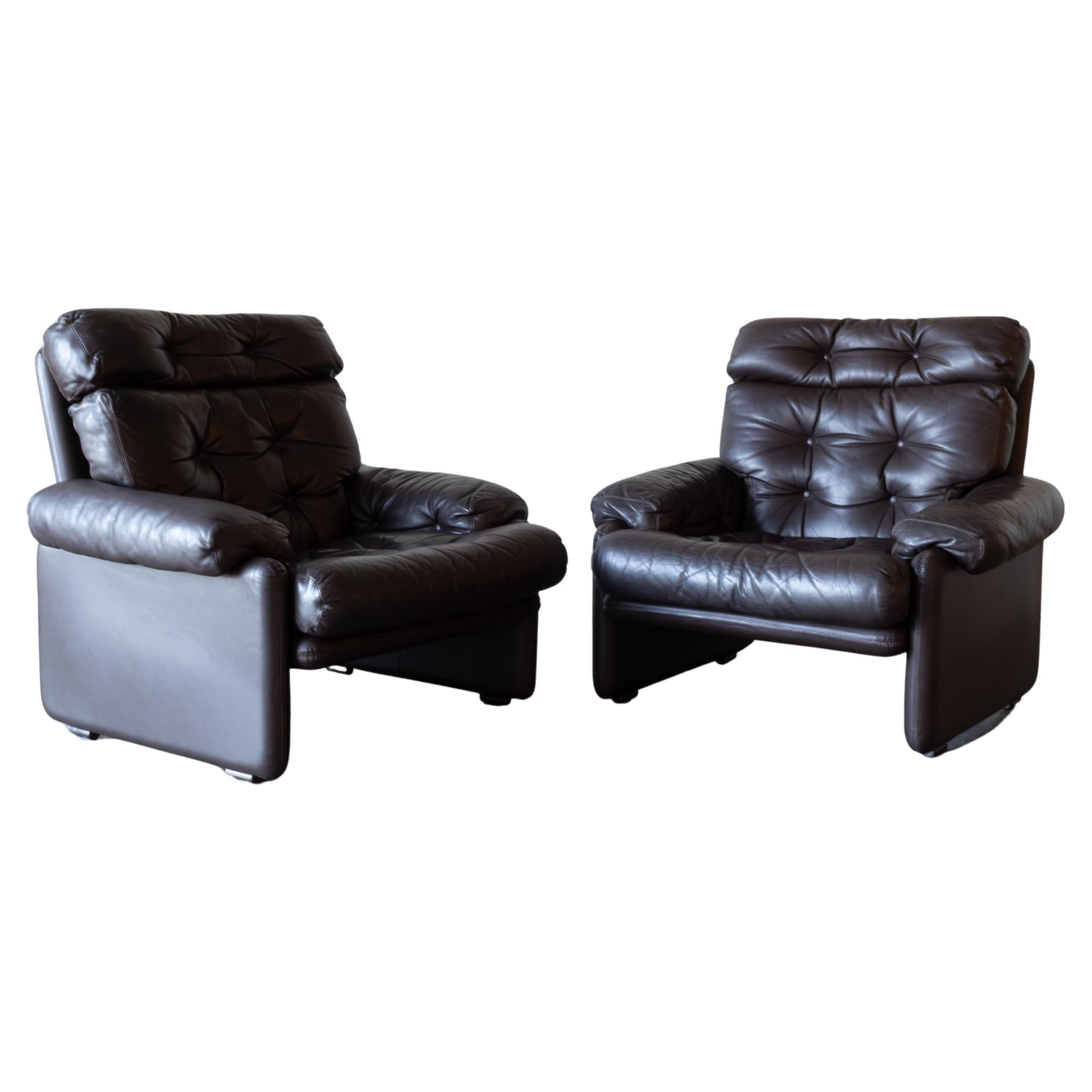 Sillones de cuero Coronado de Afra & Tobia Scarpa para B&B Italia