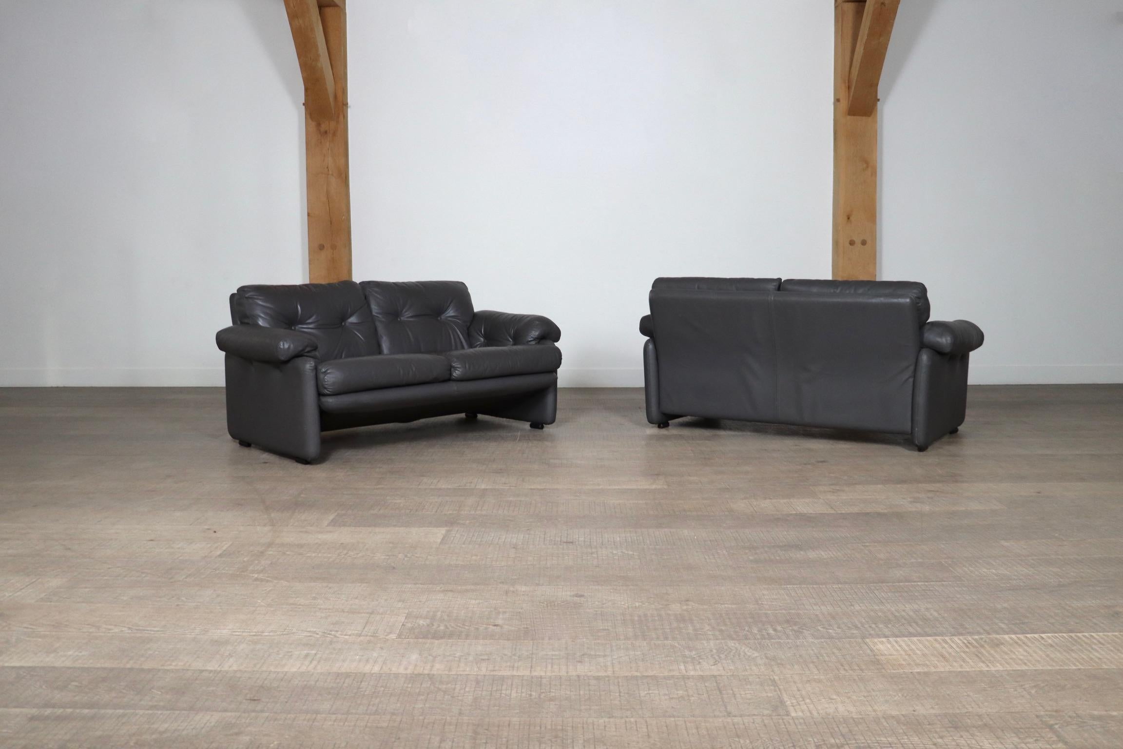 Coronado Sofa In Leather By Tobia Scarpa For B&B Italia, 1980s For Sale 10