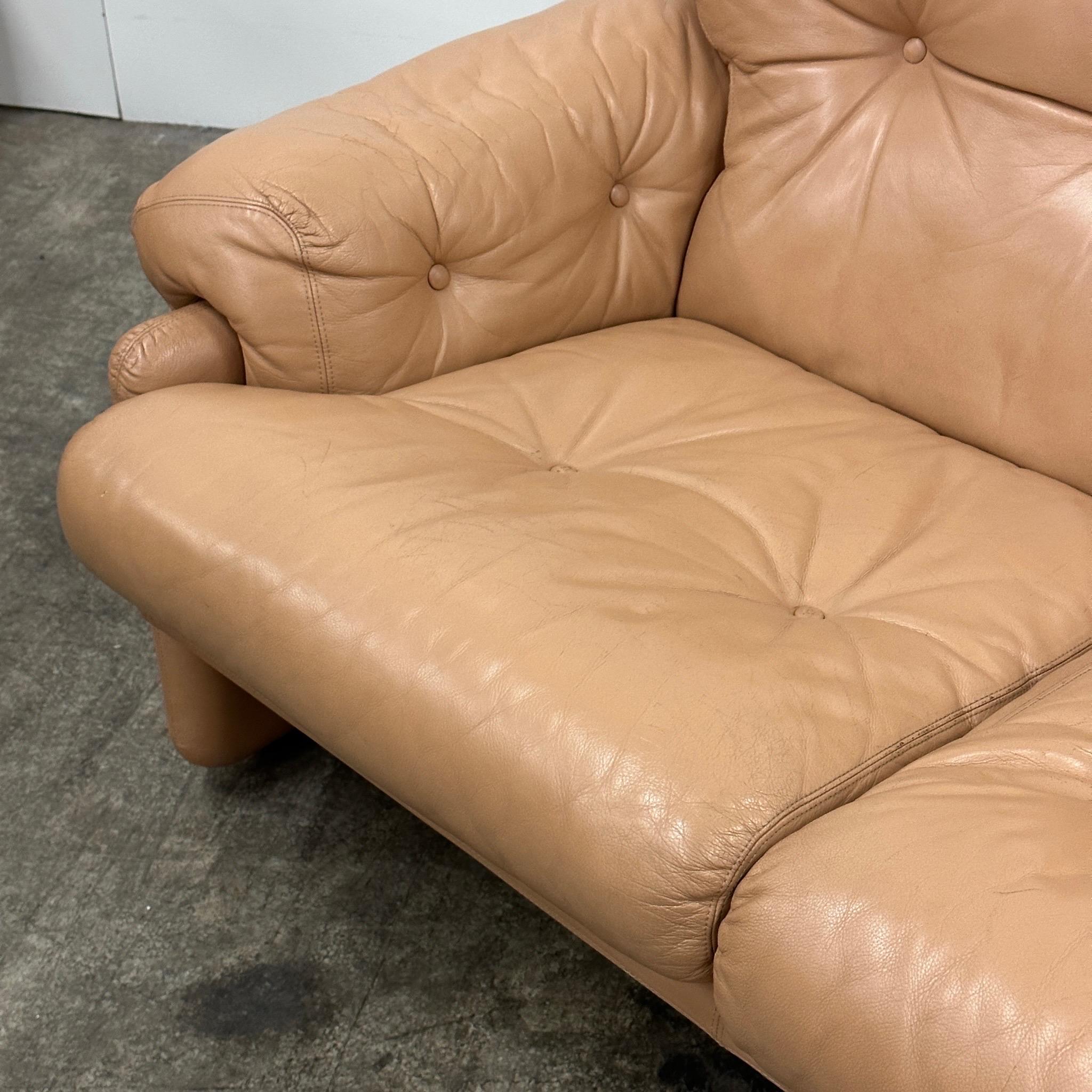 Coronado Sofa in Leather by Tobia Scarpa for B&B Italia 4