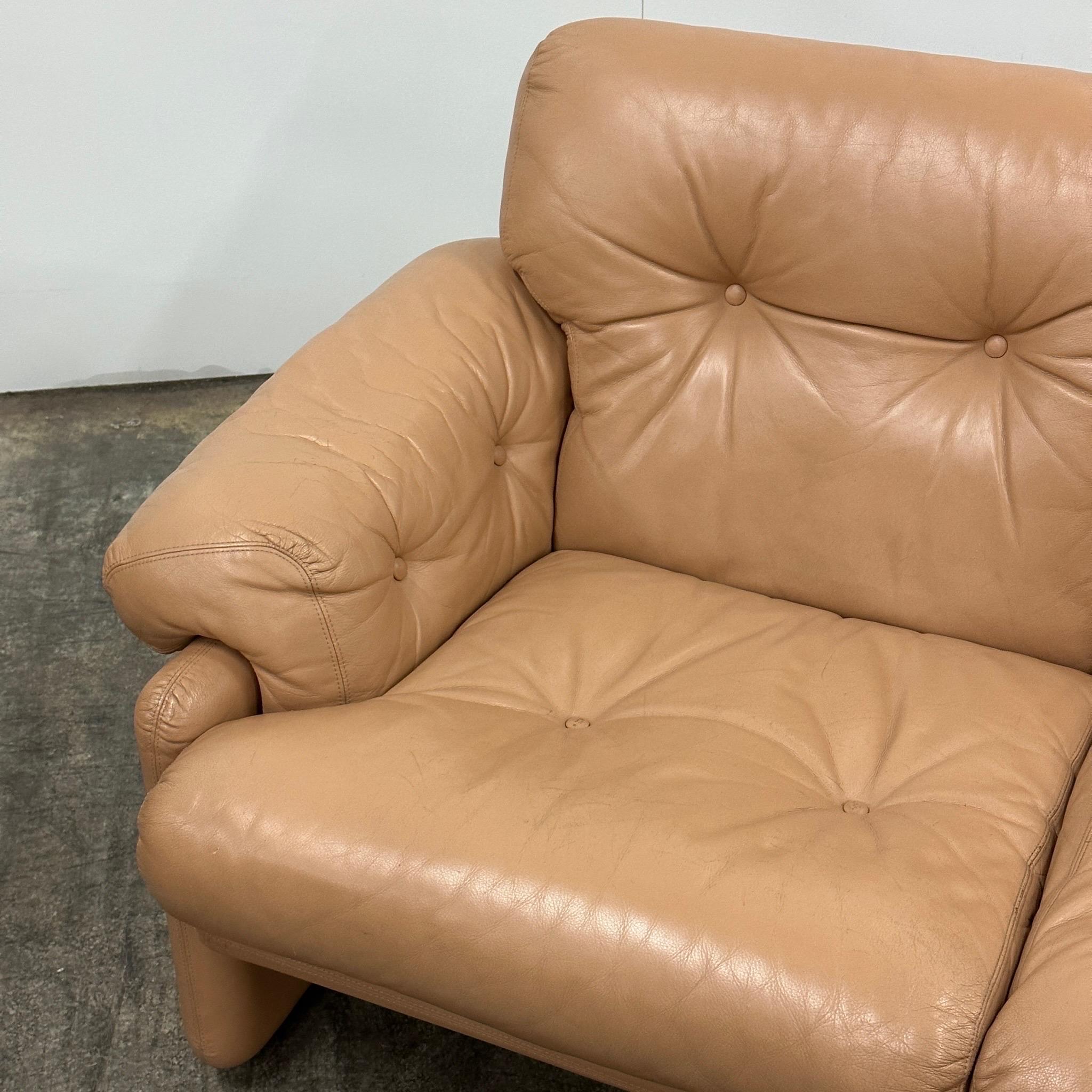 Coronado Sofa in Leather by Tobia Scarpa for B&B Italia 1