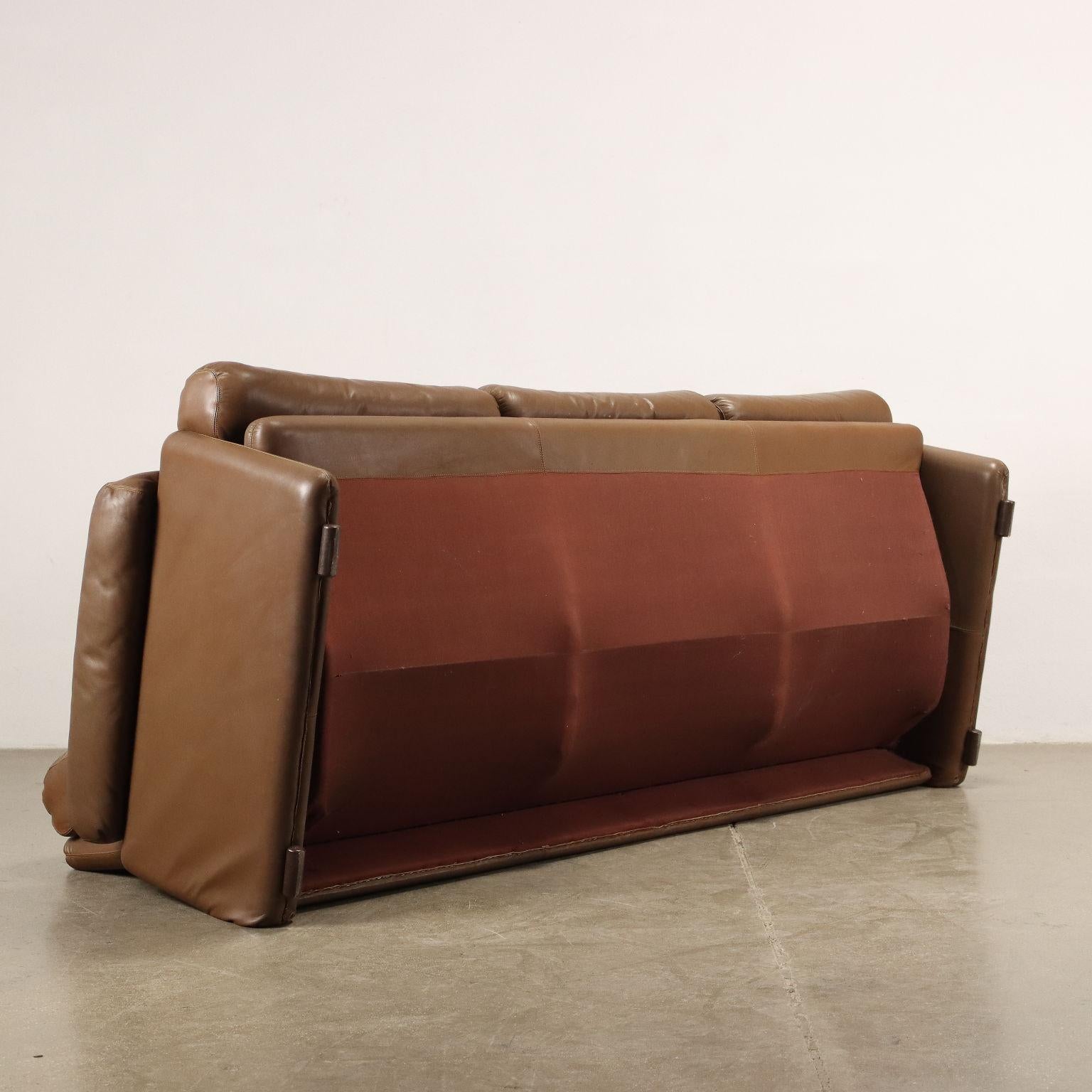 'Coronado' Sofa T. Scarpa for B&B Leather, Italy, 1970s 5
