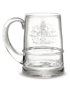 Coronation of King George vi and Queen Elizabeth Glass Tankard