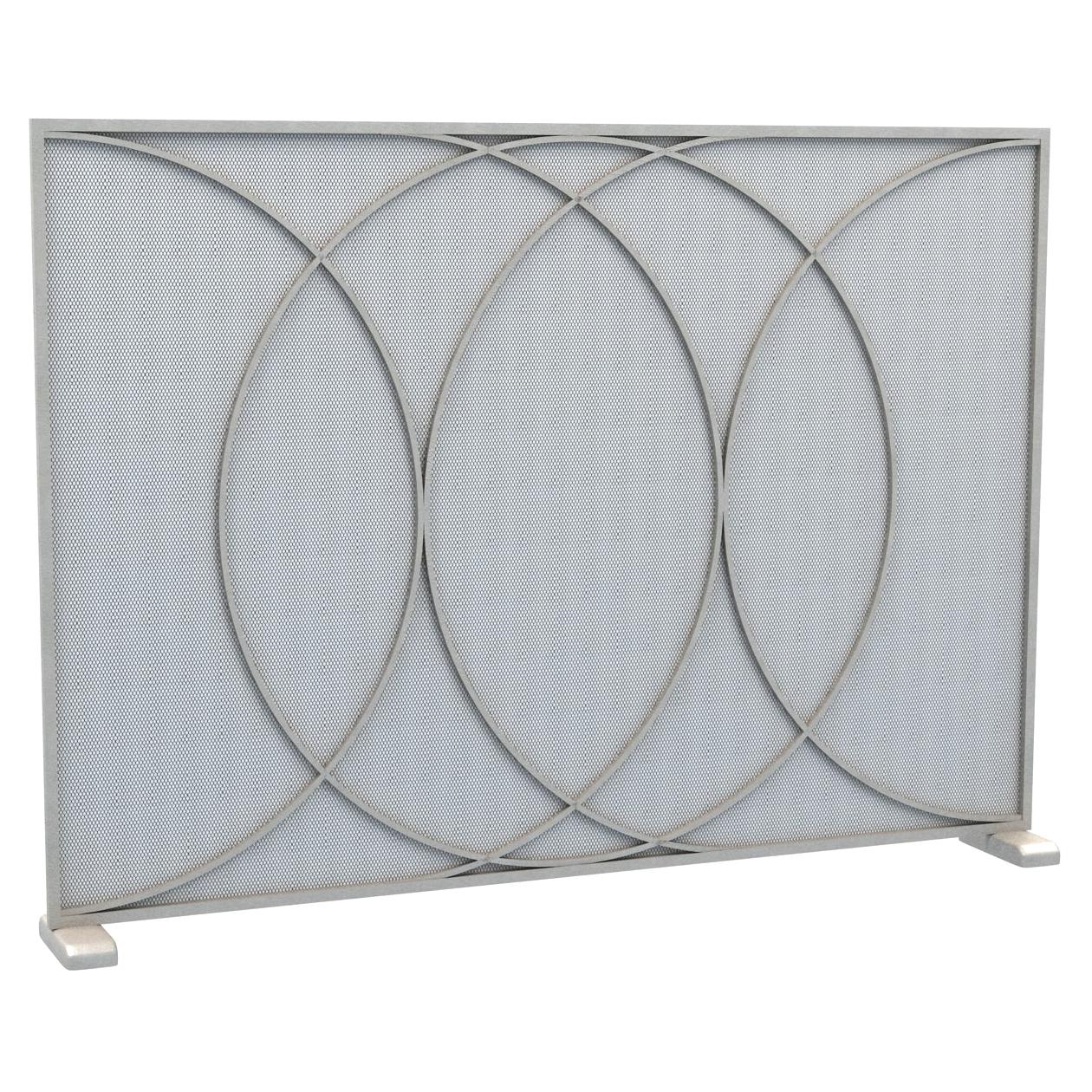 Penelope Fireplace Screen in Warm Silver For Sale at 1stDibs