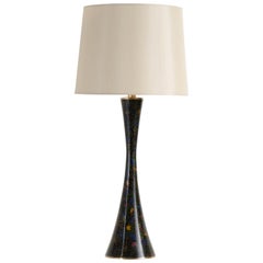 Coronet Lamp, Tang Grass Design, Cloisonné by Robert Kuo, Handmade, Limited
